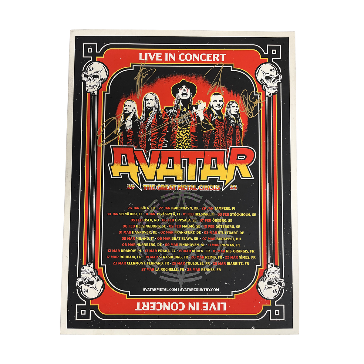 Metal Circus EU Full Tour Poster [Autographed] – Avatar Merch USA