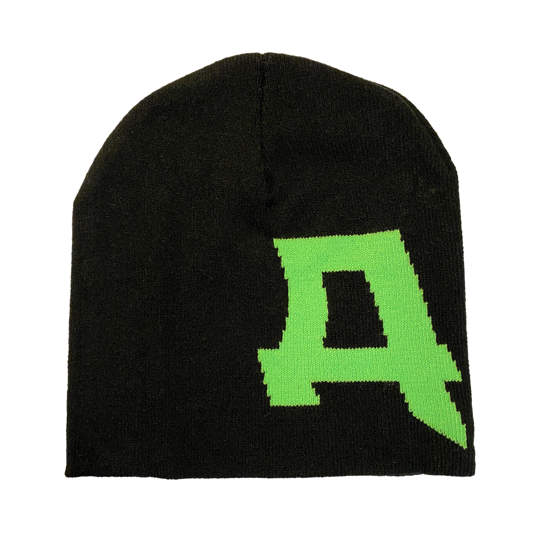 Green A Knit Beanie
