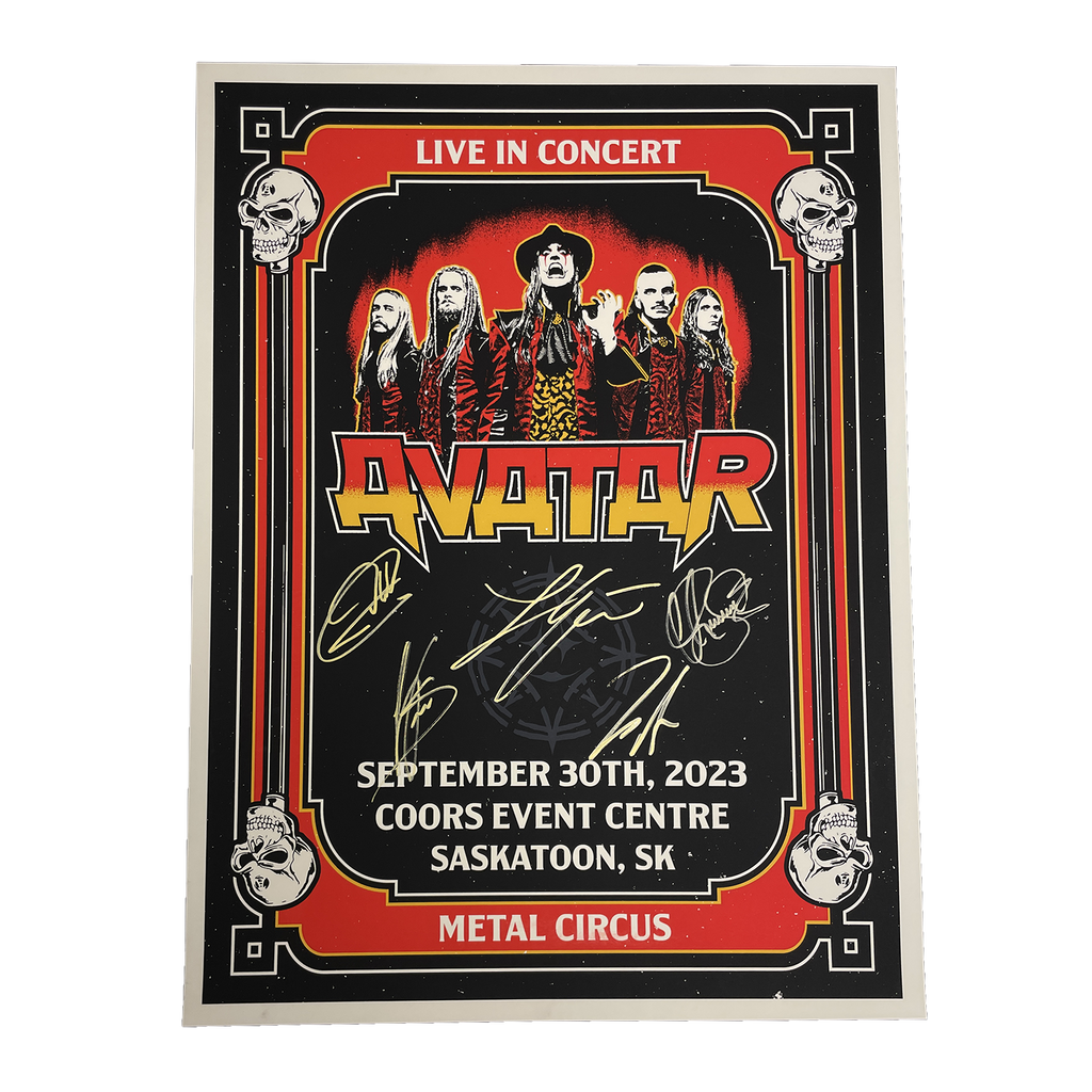 【メーカー再生品】 Metal USA Merch Avatar – [Autographed] Poster Tour Circus アート・デザイン・音楽